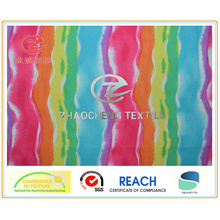 Twill micro fibra arco iris playa de impresión pantalones cortos / tela de la ropa (zcgp075)